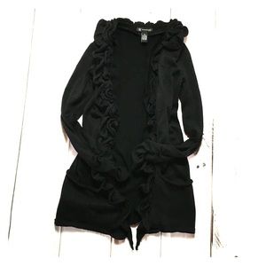 INC Black Sparkle Long Cardigan with Pockets